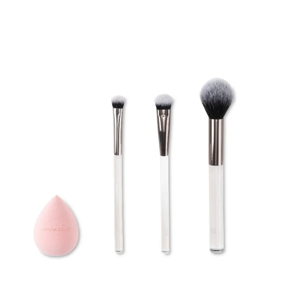 Japonesque Ultimate Blending Brush & Beauty Sponge Set NIB Makeup Tools